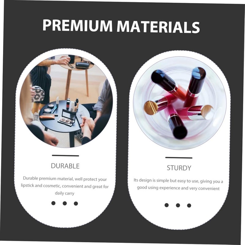 DOITOOL Pocket Lipstick Case Portable Decorative Pu Lipstick Holder Mirror Elegant Leather Design for Travel Camping and Everyday Use for Women - Image 5