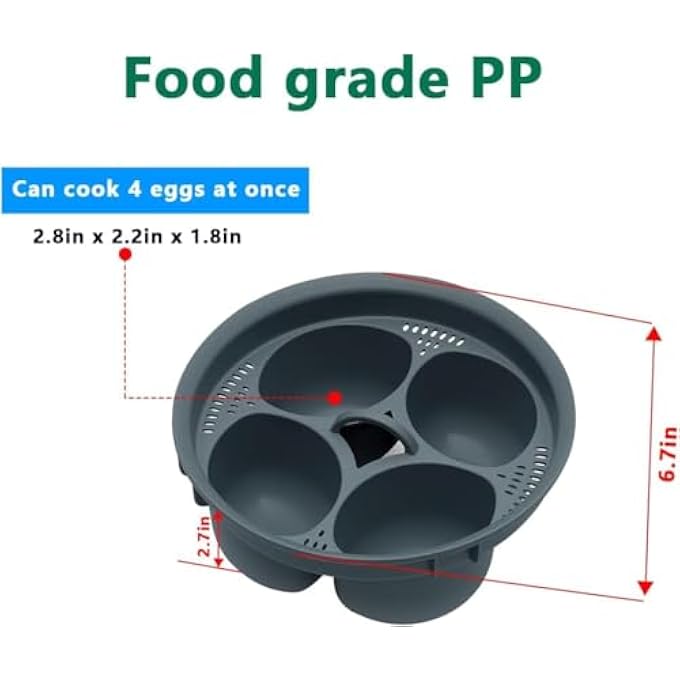 كيلا علب البيض 4In1 سيليكون لقضمات البيض للطعام الفوري، وأواب البيض المسلوقة على البخار، مواد آمنة من فئة الطعام، PfoaFree مثالية للإفطار، وجبات خفيفة صحية أو حلويات سوداء - Image 5