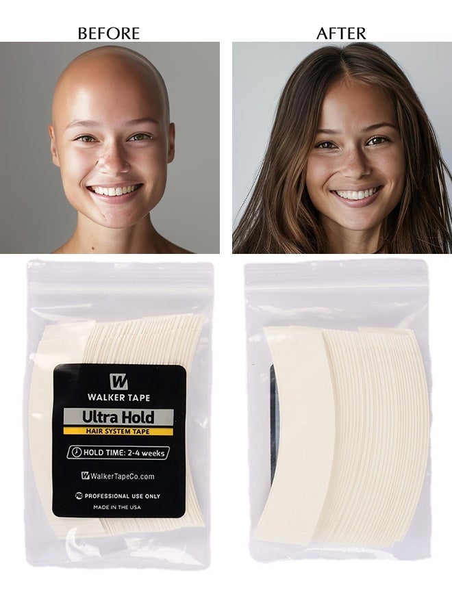Walker Tape Double-Sided Hair Extensions Tape, Wig Fixed Waterproof Tape For Scalp Hair Extensions Wig Tape Lace Front Tape, Strip Adhesive Waterproof Tape (36PCS x 1 Bag) - Image 1