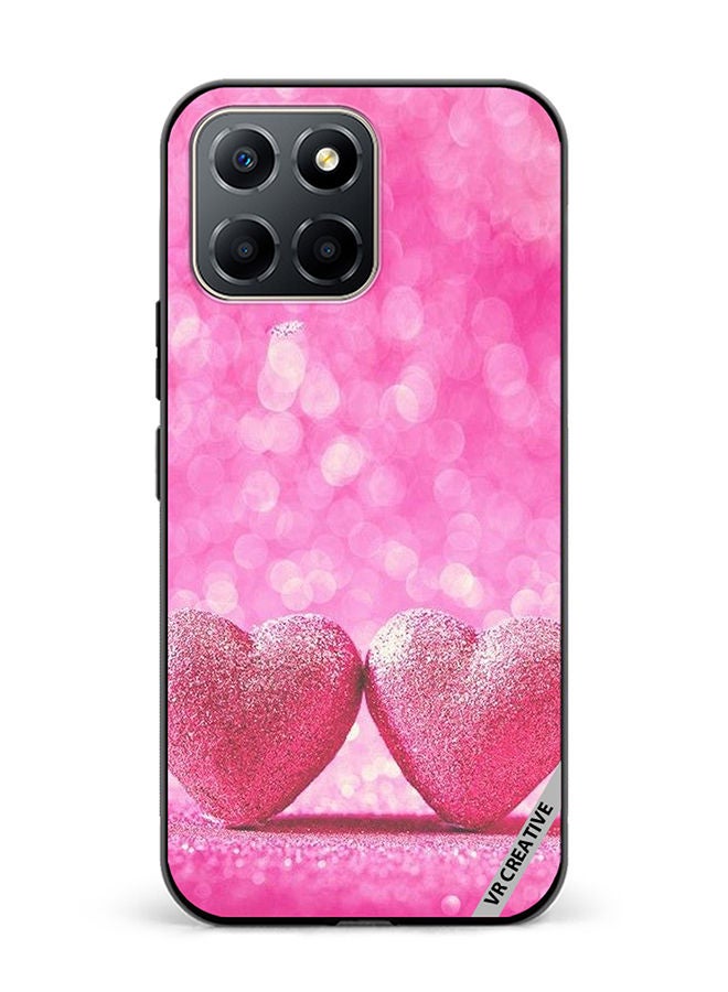 VR CREATIVE Protective Case Cover For Honor X6 Pink Heart Design Multicolour - Image 1