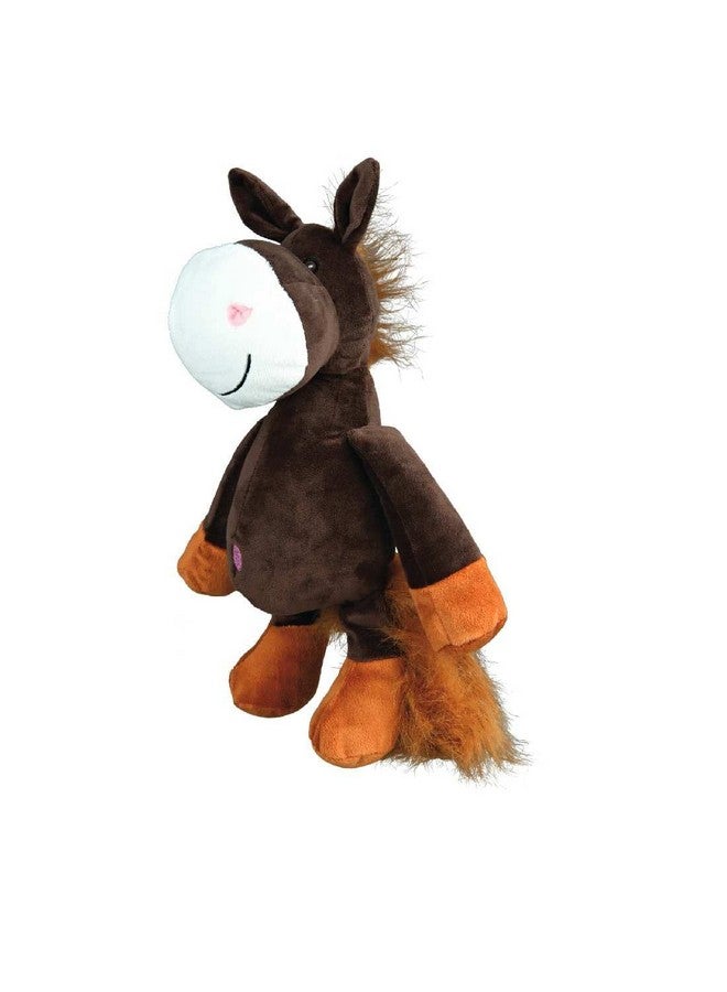 تريكسي لعبة كلاب قطيفة على شكل حصان حيوان للجراء، مناسبة لجميع السلالات، مصنوعة من مادة البوليستر، لعبة كلاب قطيفة ناعمة وآمنة مع صوت وضوء وناعمة الملمس - 32 سم