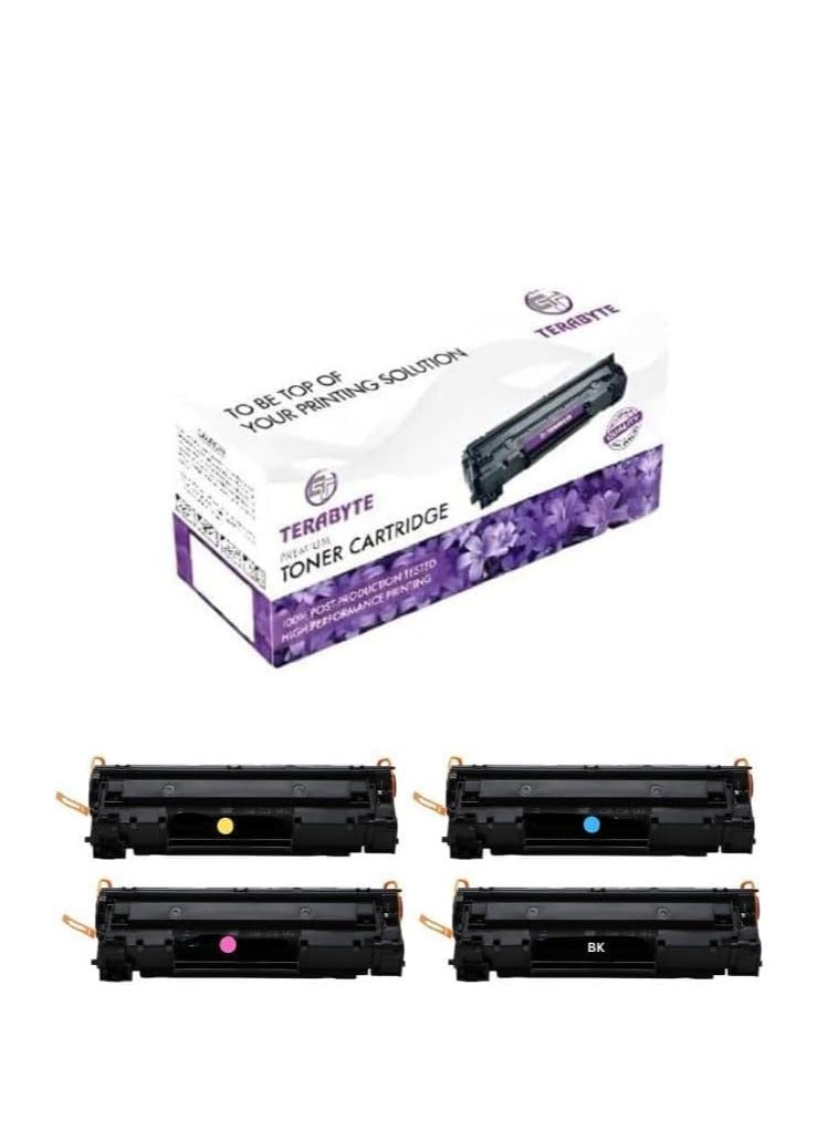 Terabyte 203A CF540A CF541A CF542A CF543A Compatible Toner Cartridge set for Color Laserjet Pro MFP M281FDW M281FDN Pro M254 M254DW 4-Pack - Image 1