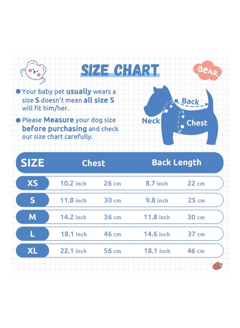 SOLARAE Small Dog Jumpers, Cute Bear Dog Cardigan Sweater, for Puppy Cat Knitting Cardigan Outfits, Dog Winter Coats Warm Pet Dog Clothes Soft Knitwear Apparel, for Indoor and Outdoor Activities(Blue, L) - Image 5