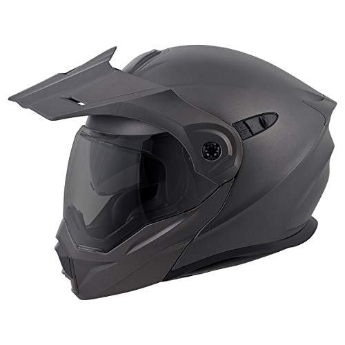 ScorpionEXO AT950 Modular Full Face Motorcycle Adventure Helmet Bluetooth Ready Speaker Pockets DOT Approved Solid (Matte Anthracite - X-Small) - Image 1