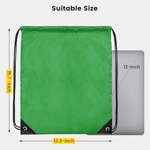 Vorspack Drawstring Backpacks Bulk 20 Pieces String Bags Customized Bags for Party Gym Sport Trip - Green - Image 2
