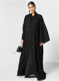 Embroidered Open Abaya