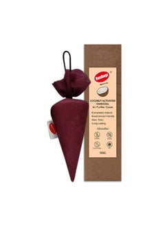 RUNBUGZ RunBugz Activated Carbon Air Purifier Cone to remove Odor and Moisture from Car Bathroom and Kitchen 100 Grams Coconut Activated Charcoal Classic Maroon Pack of 2  - Image 2