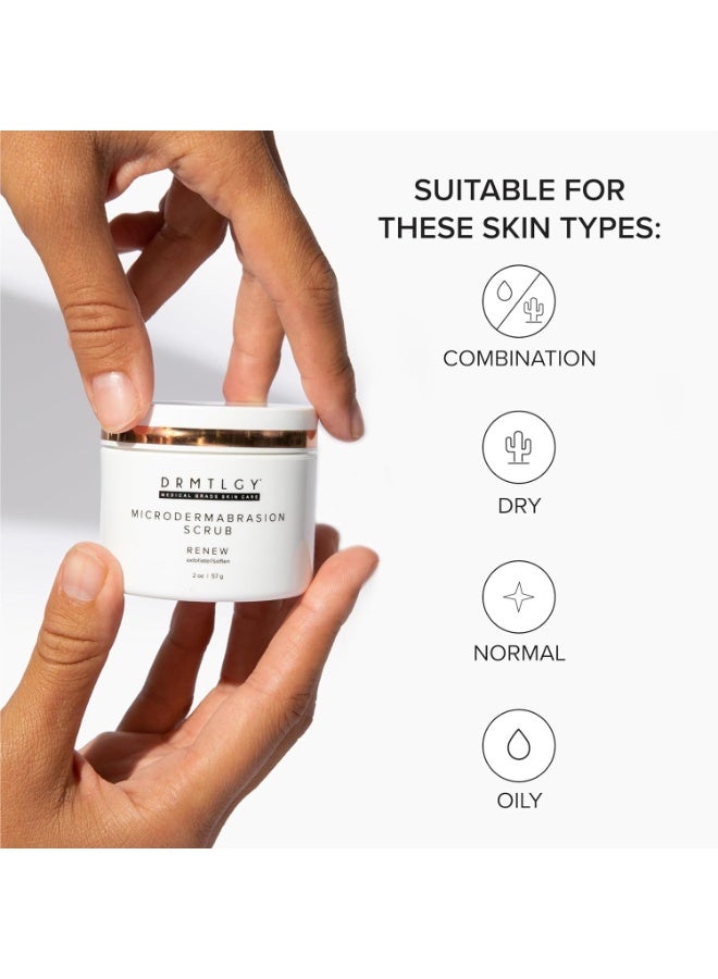 DRMTLGY Microdermabrasion Facial Scrub and Face Mask. Non-Abrasive Face Exfoliator Improves Acne Scars, Blackheads, Pore Size, and Skin Texture. 2 oz - Image 4