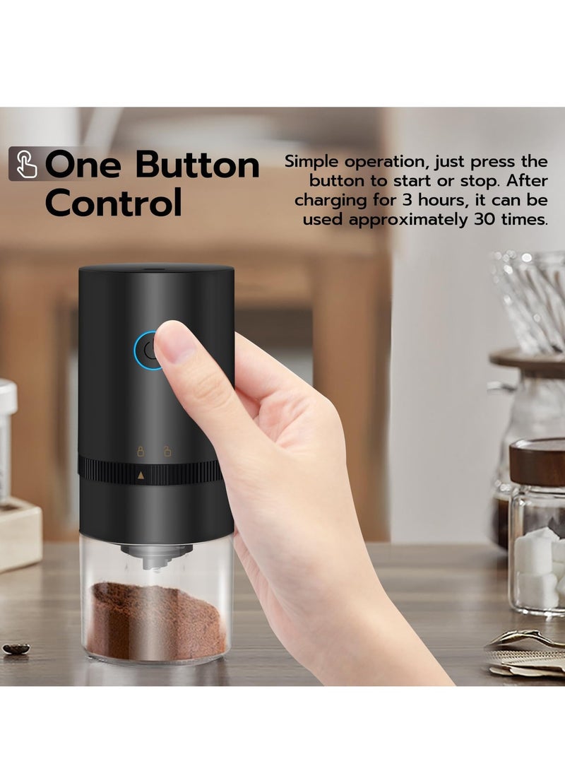 Electric Burr Coffee Grinder, Cordless Portable Coffee Bean Grinder, Rechargeable Mini Coffee Grinder with Multiple Grinding Settings  - Image 5