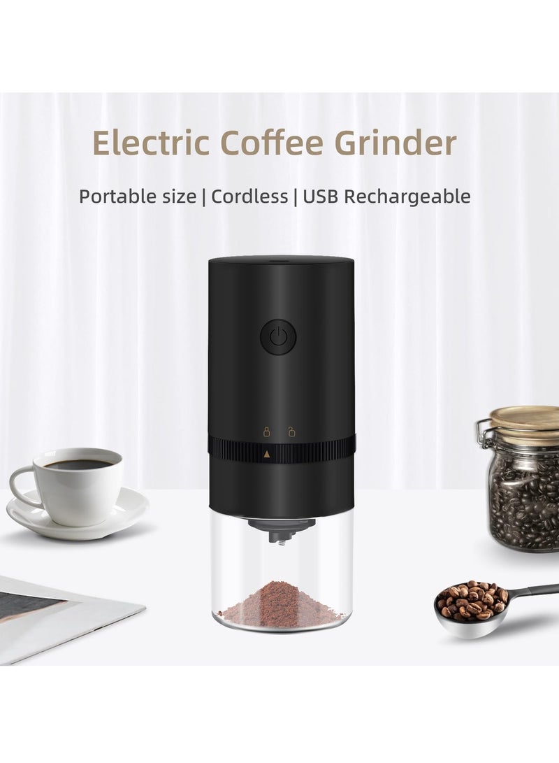 مطحنة قهوة كهربائية، مطحنة حبوب قهوة محمولة بدون سلك، مطحنة قهوة صغيرة قابلة لإعادة الشحن مع إعدادات طحن متعددة - Image 3
