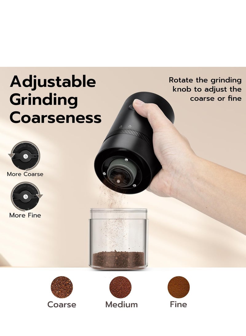 مطحنة قهوة كهربائية، مطحنة حبوب قهوة محمولة بدون سلك، مطحنة قهوة صغيرة قابلة لإعادة الشحن مع إعدادات طحن متعددة - Image 5