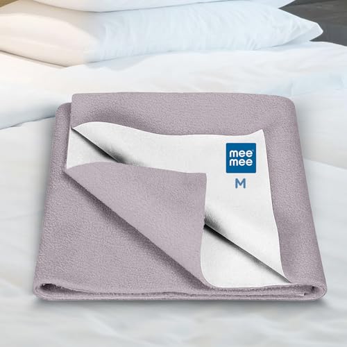 Mee Mee Reusable Water Proof Cotton Bed Protector Sheet/Extra Absorbent Mat/Dry Sheets/Urine Sheet/Dry Mat (70CmX100Cm) (Medium, Dark Grey) - Image 3