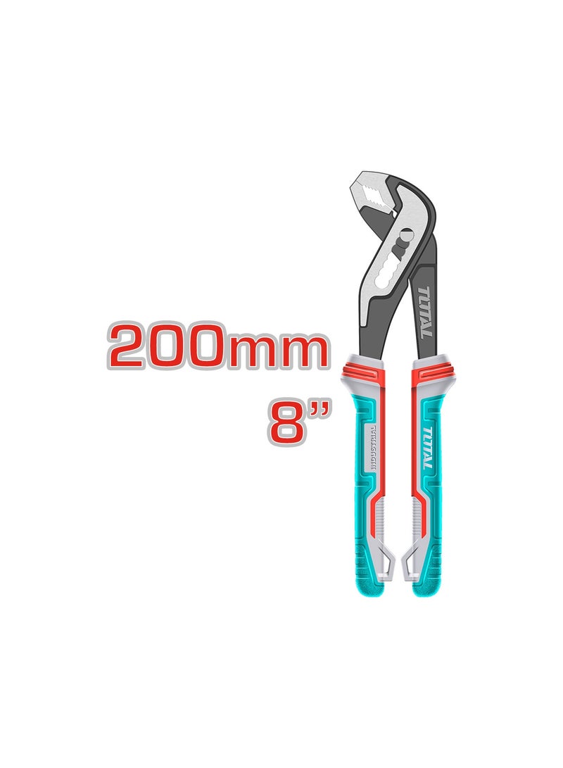 TOTAL Professional Pump Pliers Set, Cr-V Steel, Black-Oxide Finish, TPR Rubber Handles, 3-Piece Set (200mm/250mm/300mm), Model THT2PK231 - Image 2