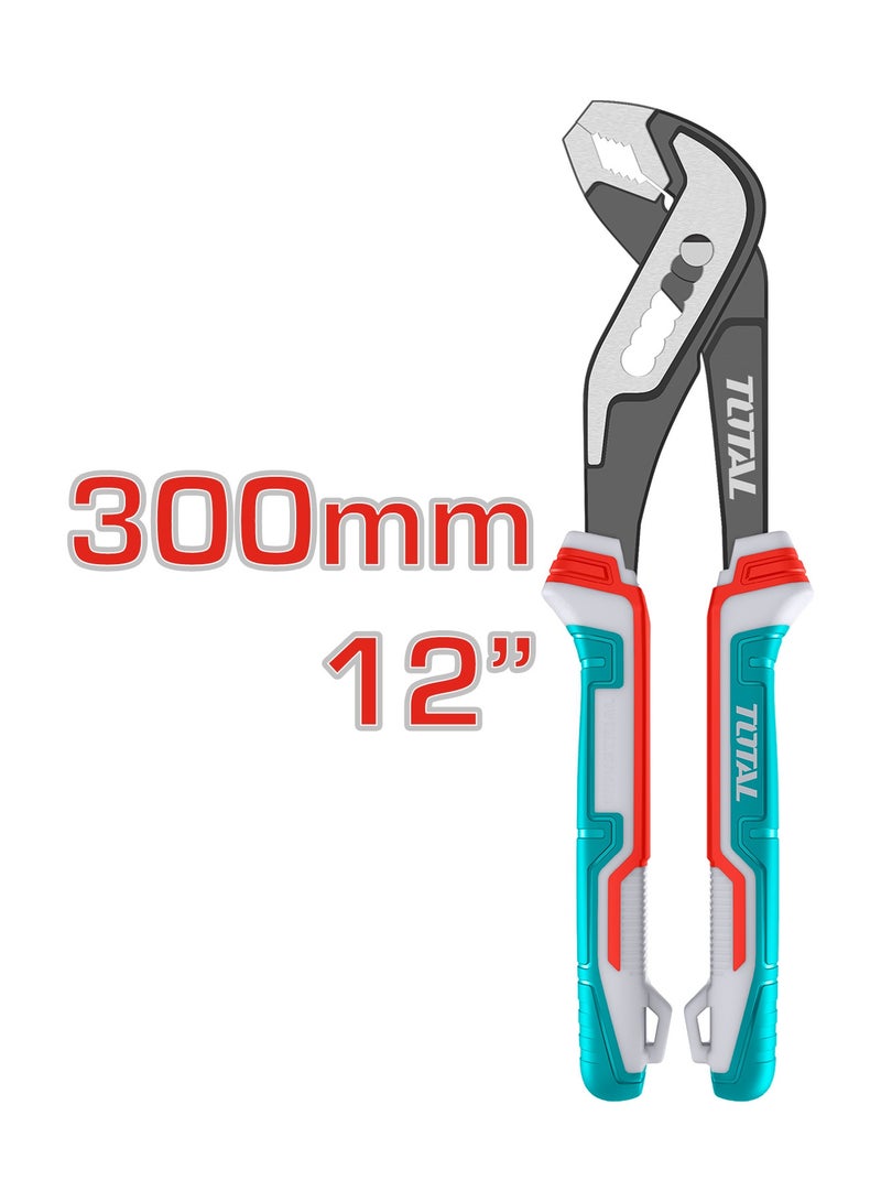 TOTAL Professional Pump Pliers Set, Cr-V Steel, Black-Oxide Finish, TPR Rubber Handles, 3-Piece Set (200mm/250mm/300mm), Model THT2PK231 - Image 4