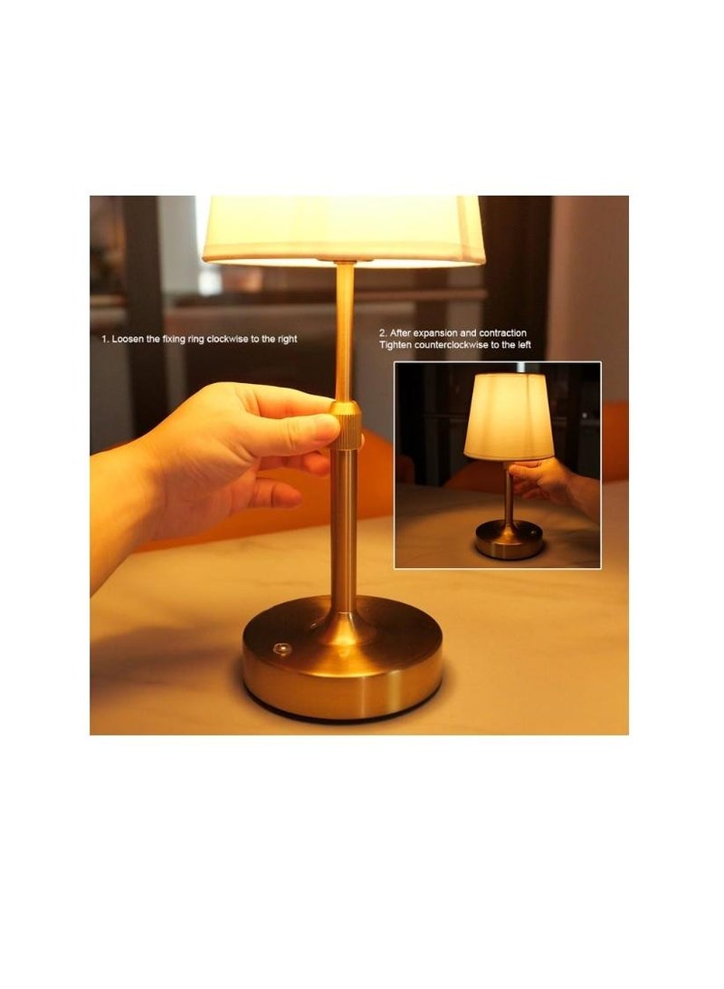 Y&D Table lamp led bedside lamp, Nordic wrought iron bedroom living room light, desk lamp from single canvas screen headlight - Image 4