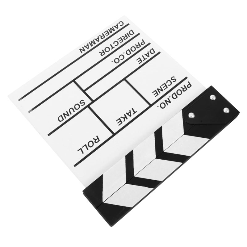 Yarnau Wooden Movie Clapboard Film Action Scene Props Creative Photo Props for Young Filmmakers White Adjustable - Image 2