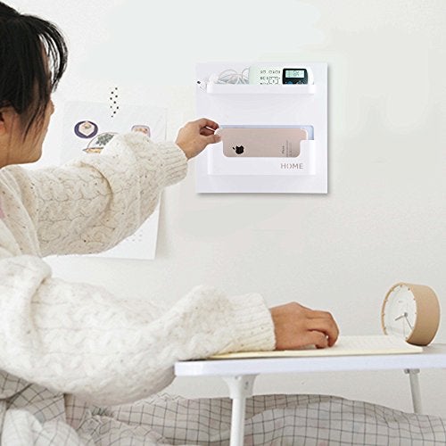 EHKIT Bedside Shelf Accessories Organizer- Wall Mount Self Stick On,Ideal for Glasses,Remote,Earphone, Cell Phone Charger,Manicure Kit - Image 2
