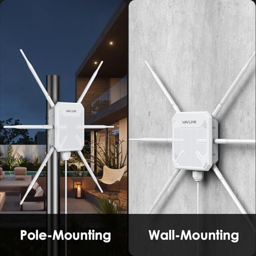 WAVLINK AX3000 WiFi 6 Outdoor WiFi Extender with PoE, 2025 New Model Dual Band 2.4G+5G Long Range Outdoor Wireless Access Point, 6x7dBi High-gain Antennas, IP67 Weatherproof, Work with Starlink - Image 5