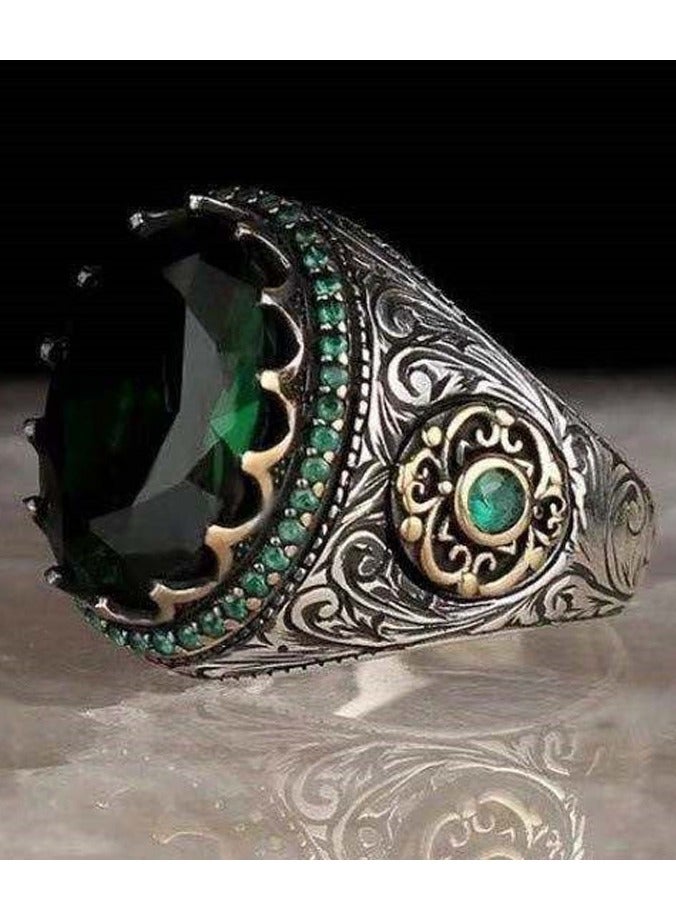 Mark Fairwhale خاتم رجالي جديد بتصميم كلاسيكي بلونين مع حشوة فيروزية مطلية