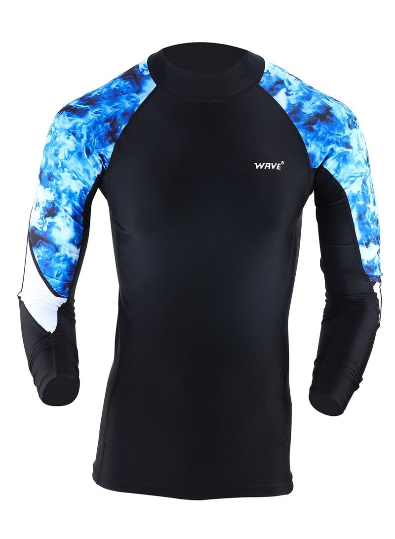 وايف قميص سباحة للرجال من ويف لباس سباحة مطبوع رقمي للرجال مصنوع من قماش مرن عالي المرونة لحركة أكبر وراحة - Image 1