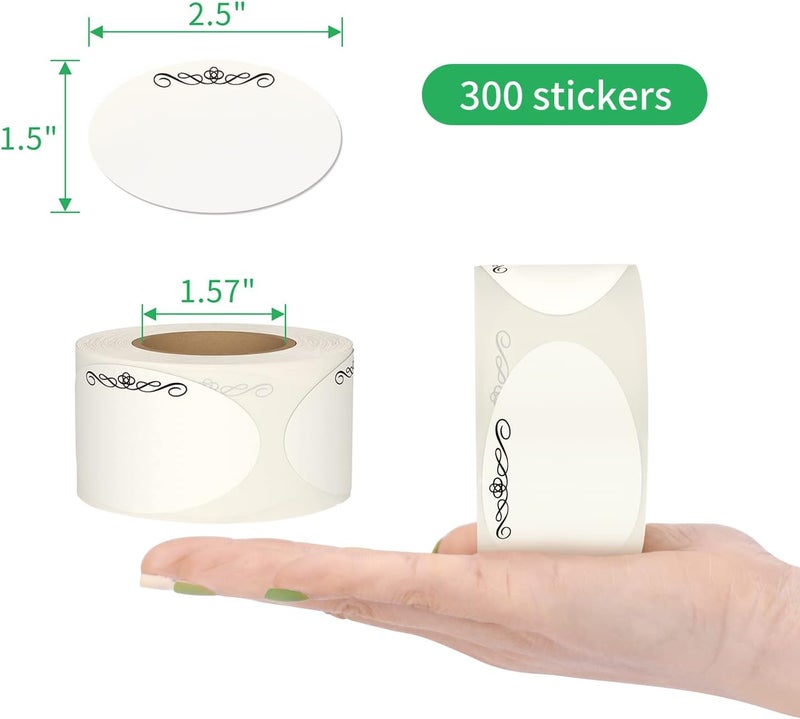 Methdic 1-1/2" x 2-1/2" Dissolvable Labels for Food Containers Organizing White 300 Stickers(1 Roll) - Image 2