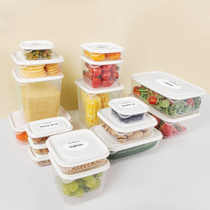 Methdic 1-1/2" x 2-1/2" Dissolvable Labels for Food Containers Organizing White 300 Stickers(1 Roll) - Image 5