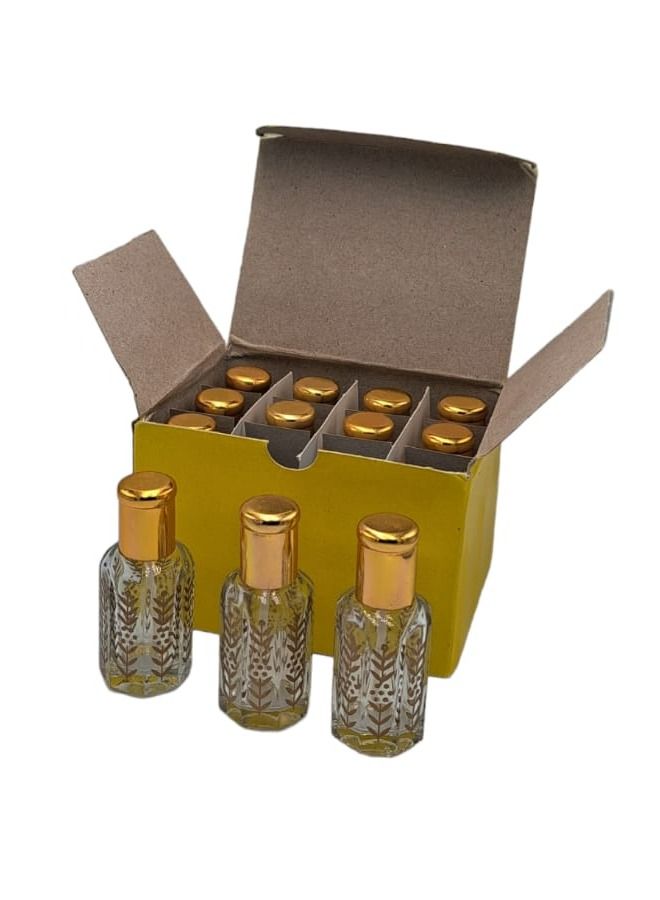 Set Of 12 Pieces Tola Size Glass For Oil Perfumes - Image 1