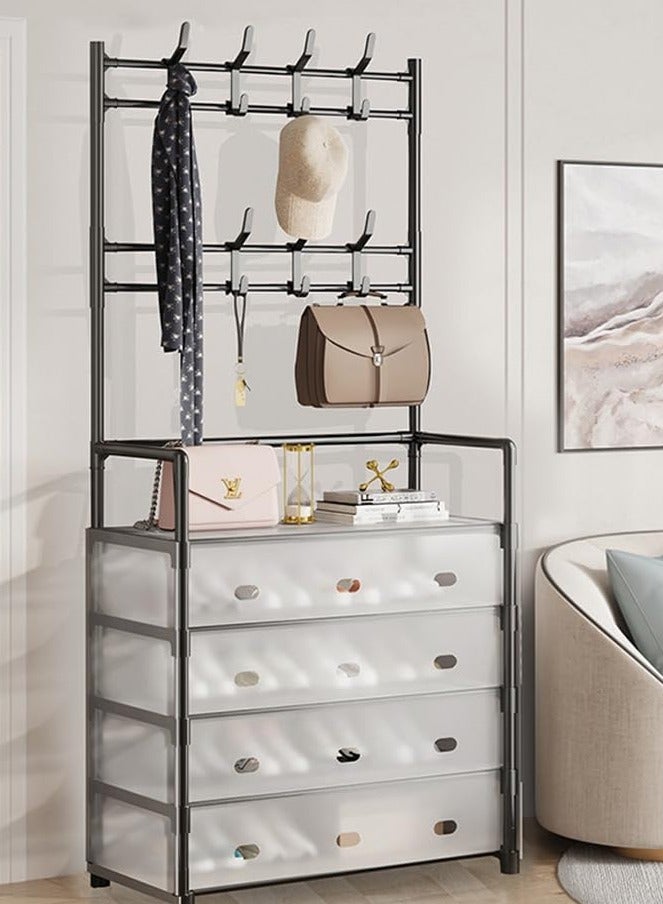 DubaiGallery Multi-layer Shoe and Hat Rack - Easy Assembly, Economical Dustproof Storage, Space-Saving Hanging Closet Organizer for Bedroom, Dorm, and Entryway - Image 4