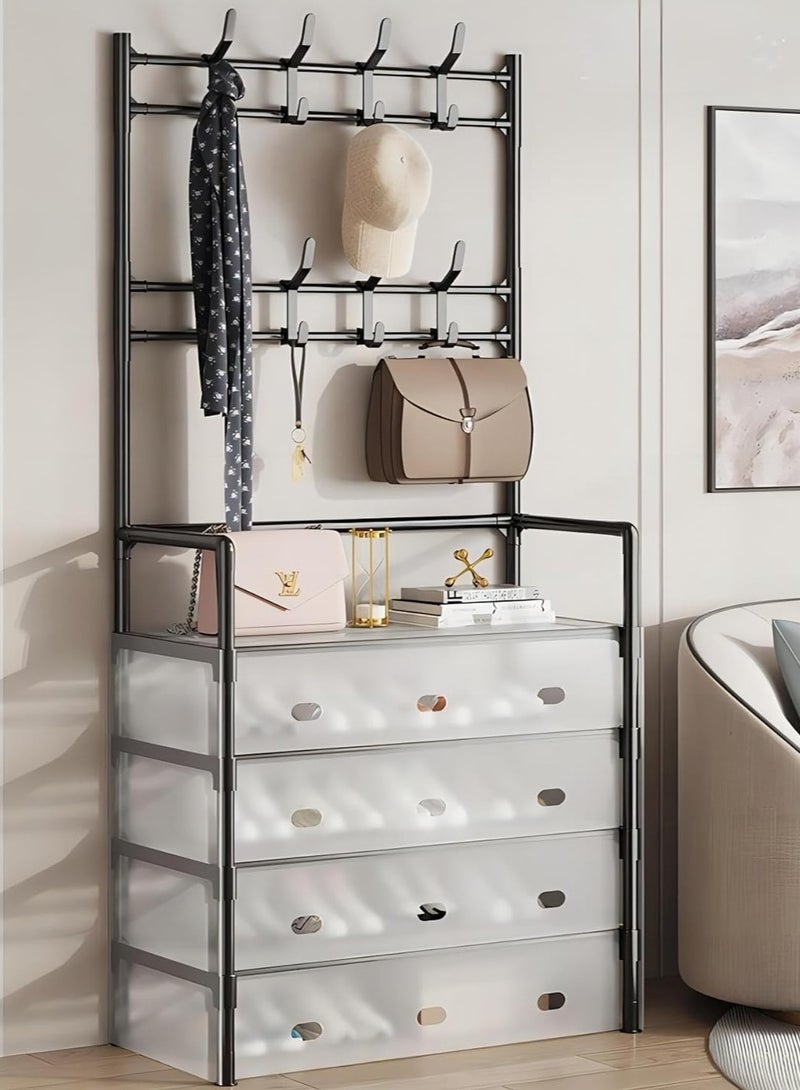 DubaiGallery Multi-layer Shoe and Hat Rack - Easy Assembly, Economical Dustproof Storage, Space-Saving Hanging Closet Organizer for Bedroom, Dorm, and Entryway - Image 2