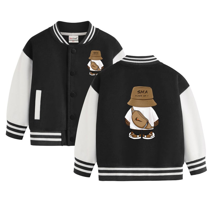 Boys Baseball Suit Coat Autumn New Style Boys Contrast Color All-Match Middle And Big Kids Winter Fleece-Lined Children Baseball Clothes - Image 2