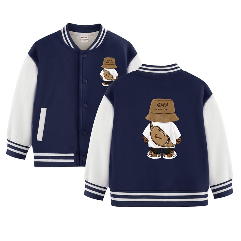 Boys Baseball Suit Coat Autumn New Style Boys Contrast Color All-Match Middle And Big Kids Winter Fleece-Lined Children Baseball Clothes - Image 5