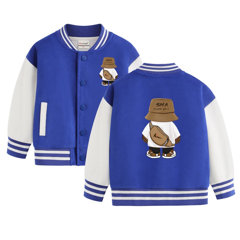 Boys Baseball Suit Coat Autumn New Style Boys Contrast Color All-Match Middle And Big Kids Winter Fleece-Lined Children Baseball Clothes - Image 3