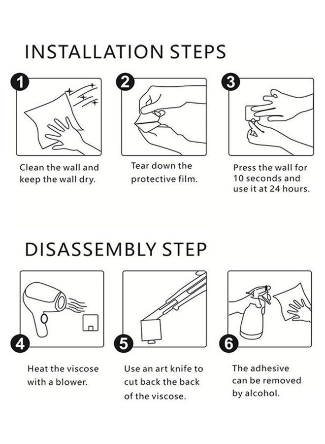 نيبمينينت خطافين لتعليق المناشف بشكل مربع ذهبي 4.5x4.5x3.5سم - Image 4