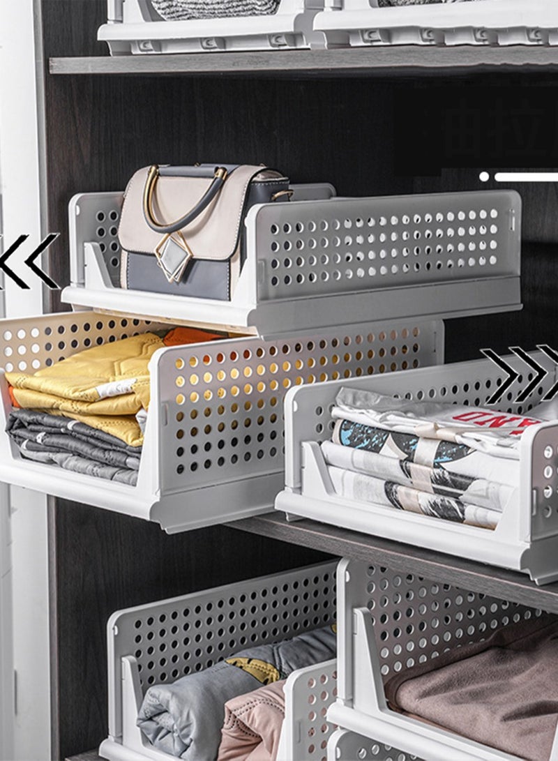 Foldable Storage Box Storage Bin for Closet Wardrobe Clothes Storage Organizers 3 Pack Clothes Drawer Organizer Bins Clothes Storage Container Closet Organizers for Clothes, Office (White)