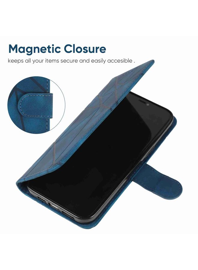 Zaboon Case For Huawei P30 Lite Skin Feel Geometric Lines Leather Phone Case - Image 5