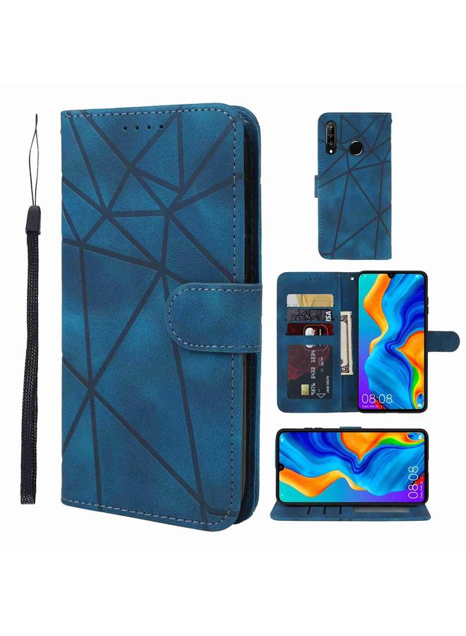 Zaboon Case For Huawei P30 Lite Skin Feel Geometric Lines Leather Phone Case - Image 1