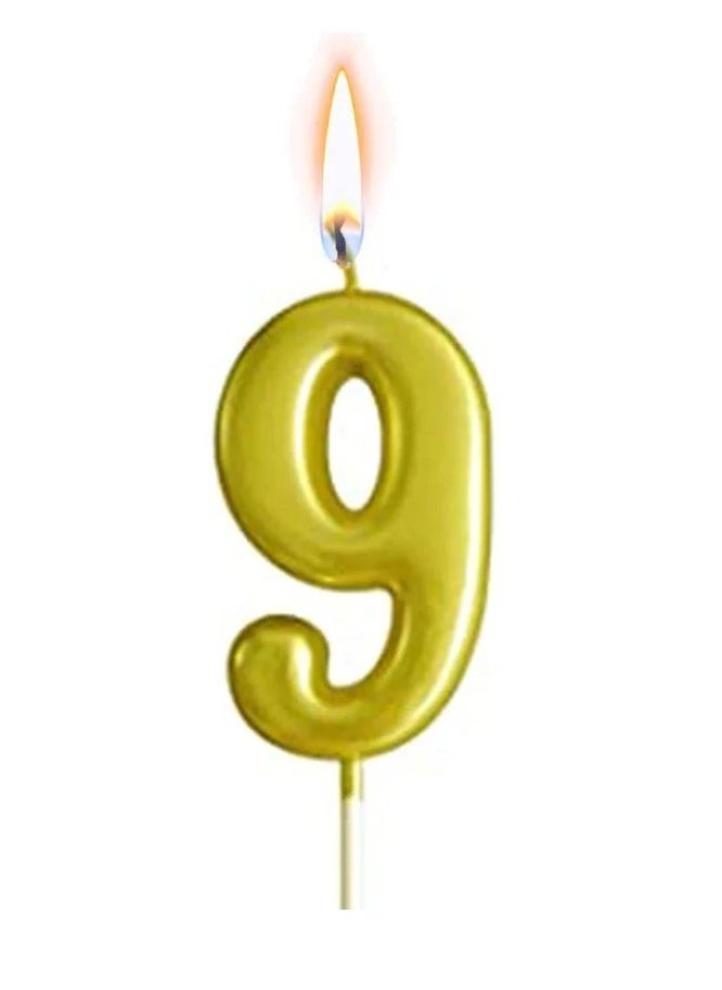 Happy Birthday Candle Number 9 Size 2.5x4.5cm 