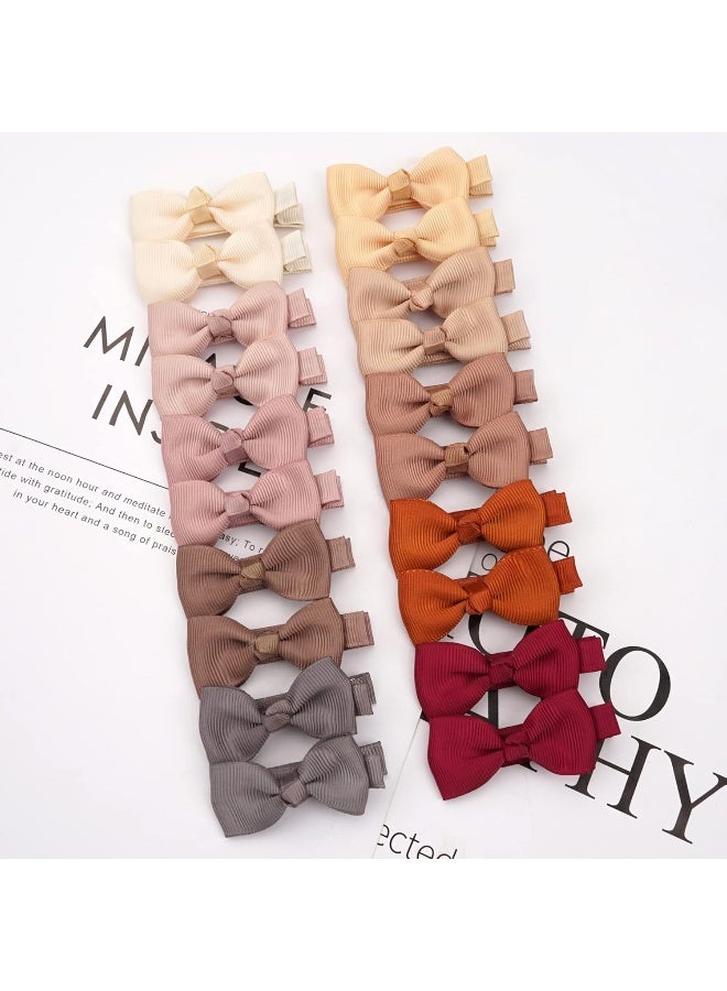CELLOT Hair Clip 90PCS, Baby Girls Fully Lined Baby Bows Hair Pins Tiny 2' Hair Bows Alligator Clips for Infants Toddlers in Pairs - Image 5