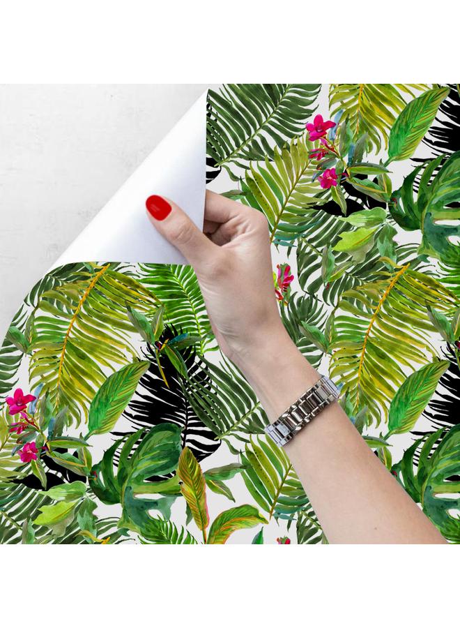 Bluejw Tropical Jungle Emotional Seamless Splicing Wallpaper Home Self-adhesive Wall Stickers Living Room Bedroom Waterproof Removable RW001 - Image 2