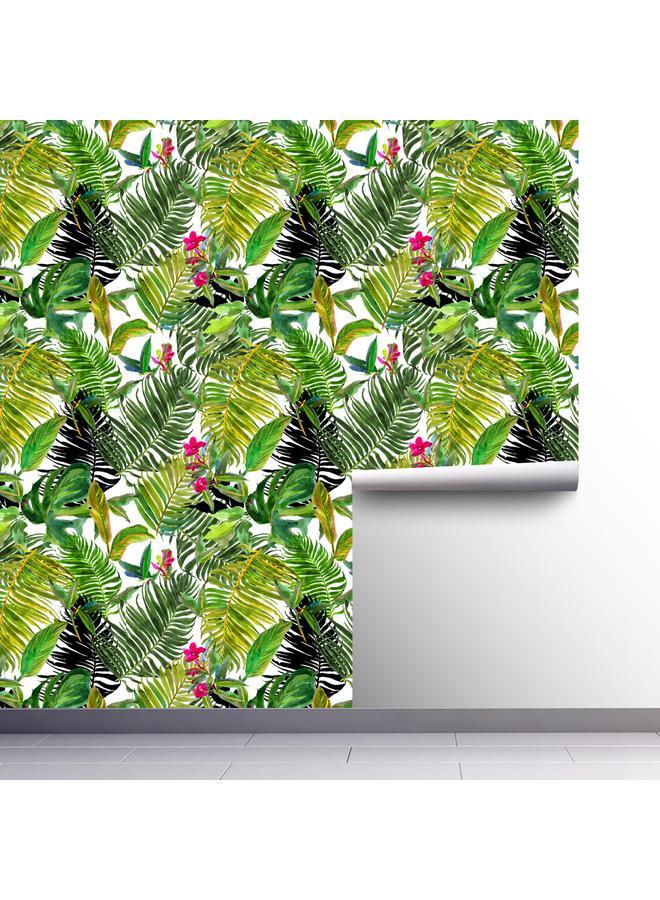 Bluejw Tropical Jungle Emotional Seamless Splicing Wallpaper Home Self-adhesive Wall Stickers Living Room Bedroom Waterproof Removable RW001 - Image 5