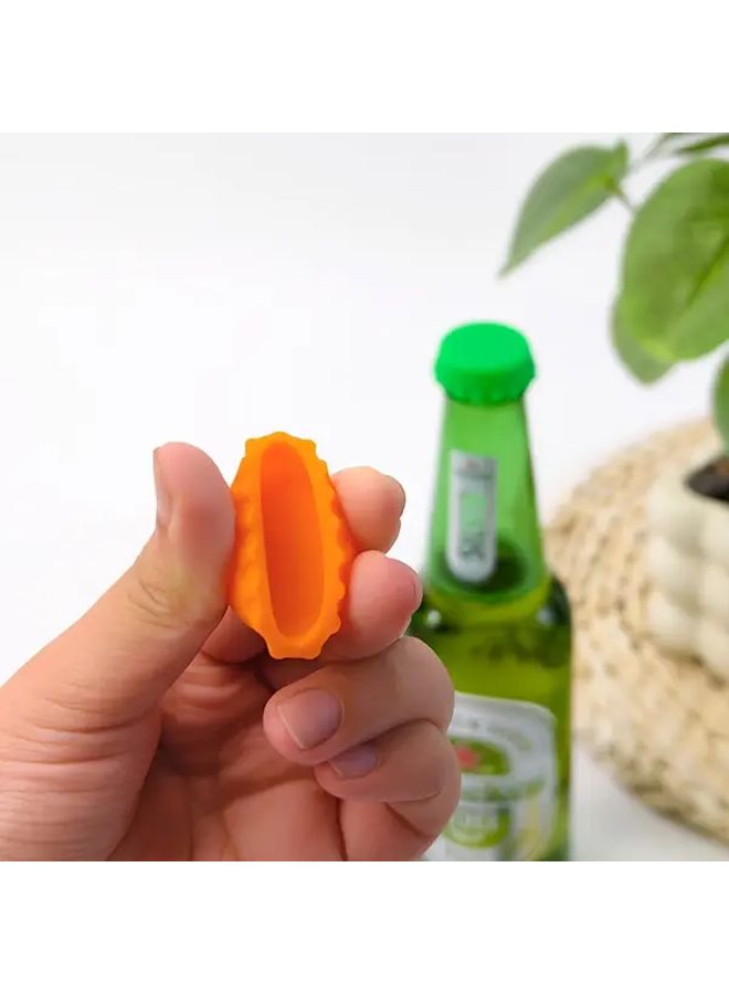1pc Orange Silicone Reusable Bottle Cap For Home Brewing Soda And Wine Bottles Food Grade Fits Standard Bottles Beverage Preservation Durable Ca - Image 2