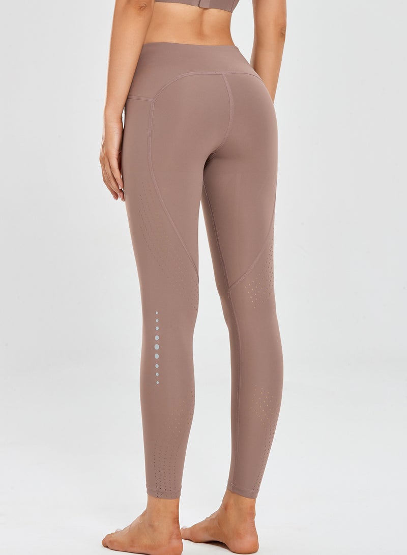 Loquat Women Quick Dry Breathable Yoga Pants Brown  - Image 2