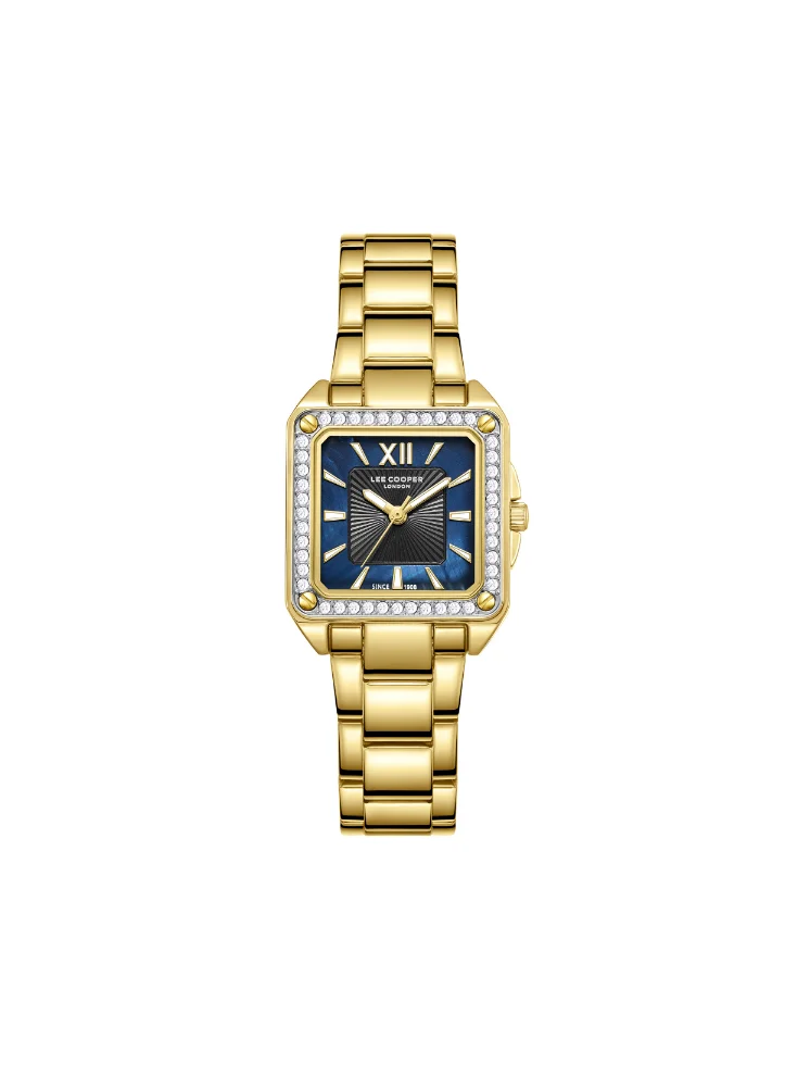Lee Cooper LEE COOPER LC08127.190 Women's Analog Display Watch & Metal Strap Gold