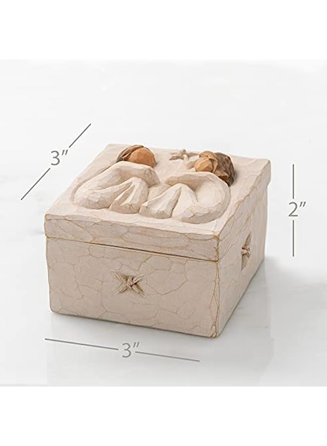 NIBEMINENT Friendship Keepsake Box, Forever True, Forever Friends, Holds Jewelry and Treasures, Carving of Best Friends or Sisters, Sculpted Hand-Painted Keepsake Box - Image 2