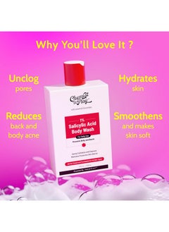Chemist at Play 1% Salicylic Acid Body Wash 236Ml | Paraben & Sls Free | Gentle Exfoliating Shower Gel | Prevents Body Acne, Bumpy Skin & Deep Cleanses Skin  - Image 2