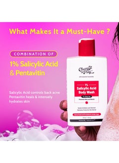 Chemist at Play 1% Salicylic Acid Body Wash 236Ml | Paraben & Sls Free | Gentle Exfoliating Shower Gel | Prevents Body Acne, Bumpy Skin & Deep Cleanses Skin  - Image 3