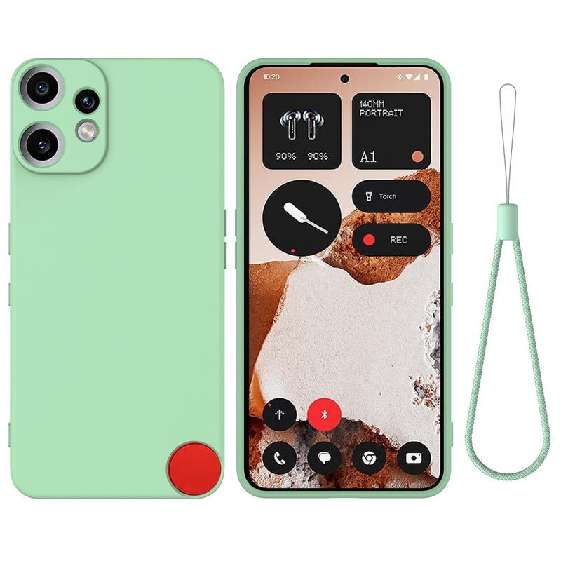 HuHa Case Cover For Nothing CMF Phone 2 Pro Solid Color Liquid Silicone Dropproof Full Coverage Phone Case(Green) - Image 1