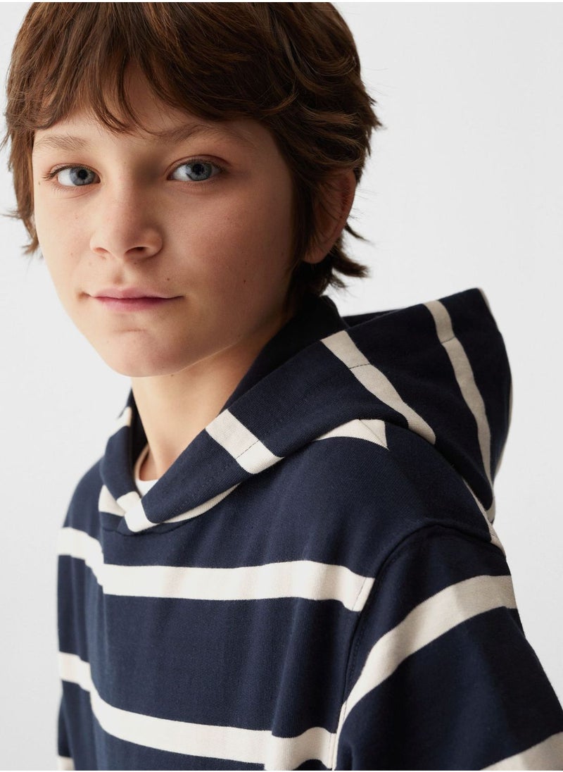 MANGO - Kids Striped Sweatshirt - Image 1