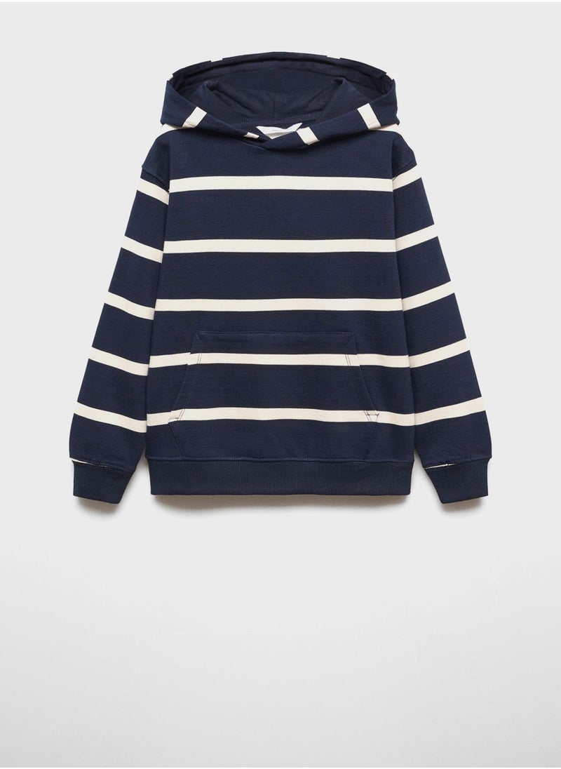 MANGO - Kids Striped Sweatshirt - Image 1