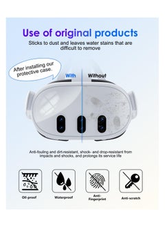 AOLION Accessories for Meta Quest 3, VR Accessory Set for Oculus Quest 3, VR Accessories Included Transparent Shell Cover, Lens Tempered Glass Protector, Protective Lens Cover, Joystick Caps  - Image 2